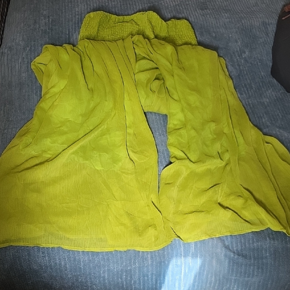 Lime Green Women's Jumpsuit - Picture 2 of 5
